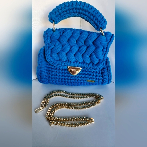 Zialoo Tapah Elegant Turquoise Braided Shoulder Bag - Picture 2 of 15